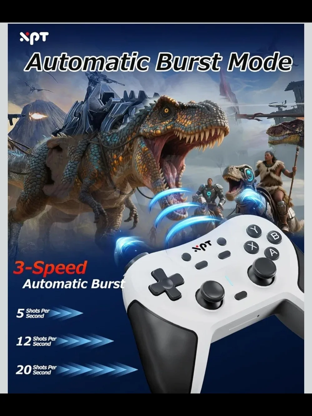 PC Gaming Controller with Bluetooth/2.4G Wireless, Bluetooth Gamepad Game Contro